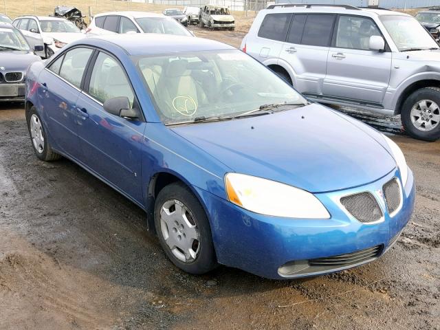 1G2ZF58B474101302 - 2007 PONTIAC G6 VALUE L BLUE photo 1