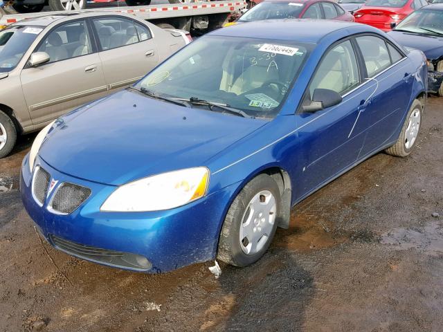 1G2ZF58B474101302 - 2007 PONTIAC G6 VALUE L BLUE photo 2