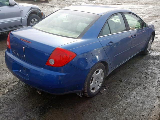 1G2ZF58B474101302 - 2007 PONTIAC G6 VALUE L BLUE photo 4