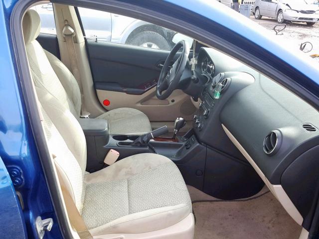 1G2ZF58B474101302 - 2007 PONTIAC G6 VALUE L BLUE photo 5