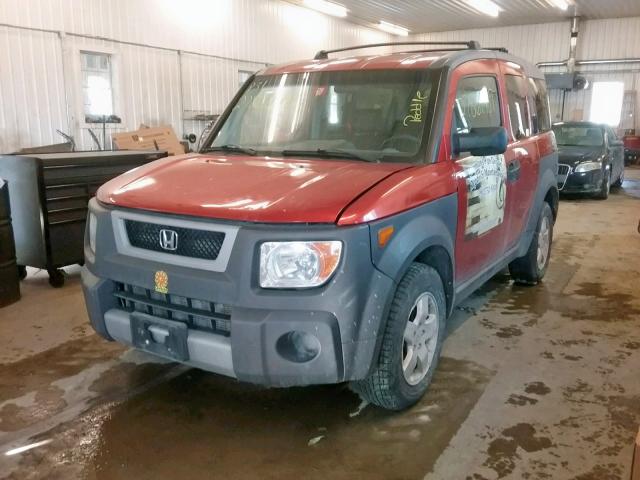 5J6YH28514L031165 - 2004 HONDA ELEMENT EX ORANGE photo 2