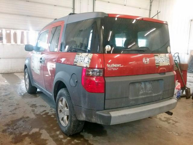 5J6YH28514L031165 - 2004 HONDA ELEMENT EX ORANGE photo 3