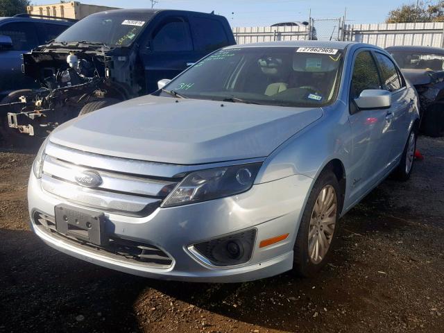 3FADP0L34AR188628 - 2010 FORD FUSION HYB BLUE photo 2