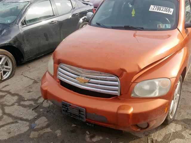 3GNDA33P37S561005 - 2007 CHEVROLET HHR LT ORANGE photo 9