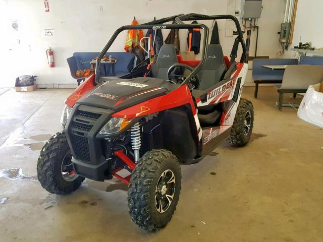 4UE15MPV4FT308318 - 2015 ARCTIC CAT 4 WHEELER RED photo 2