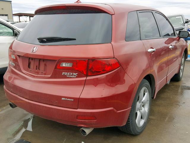 5J8TB18207A012027 - 2007 ACURA RDX RED photo 4