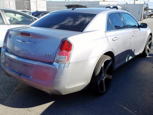 2C3CCAAG3EH169653 - 2014 CHRYSLER 300 SILVER photo 4