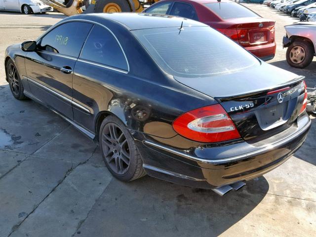 WDBTJ76H14F102327 - 2004 MERCEDES-BENZ CLK 55 AMG BLACK photo 3