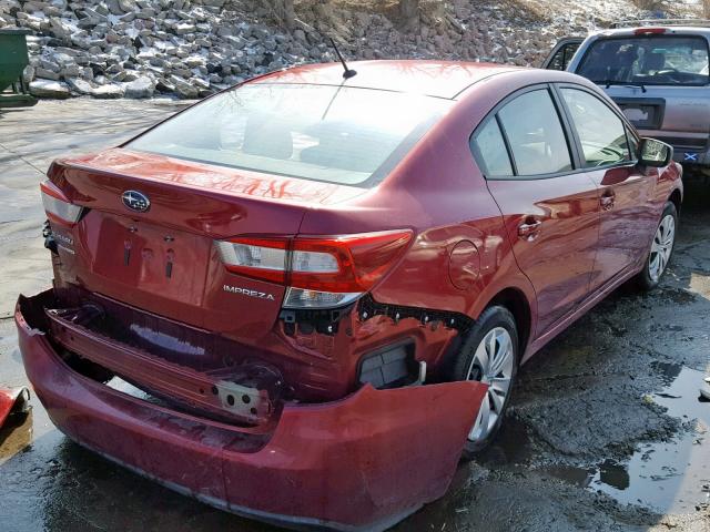 4S3GKAA65K3605411 - 2019 SUBARU IMPREZA RED photo 4