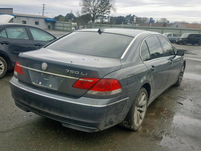 WBAHN83557DT66711 - 2007 BMW 750 GRAY photo 4