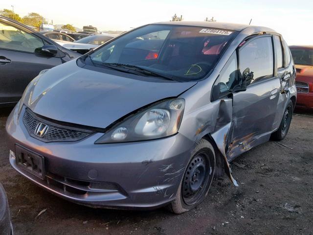 JHMGE8H27AS002840 - 2010 HONDA FIT GRAY photo 2