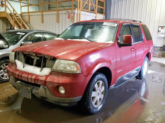 5LMEU88HX5ZJ33055 - 2005 LINCOLN AVIATOR RED photo 2