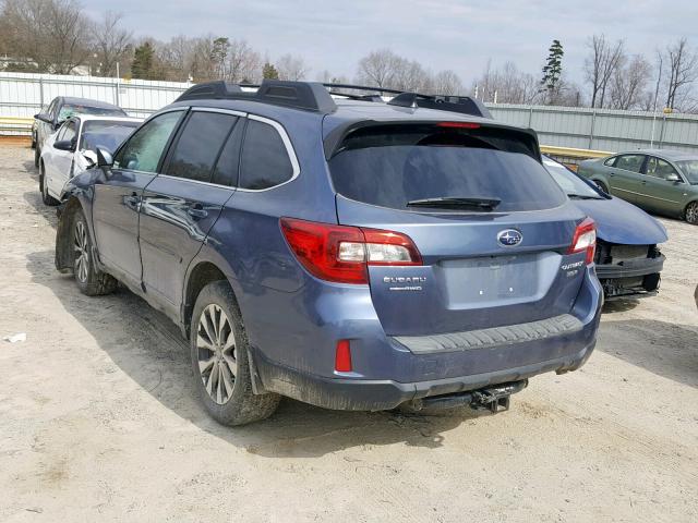 4S4BSENC2G3327927 - 2016 SUBARU OUTBACK 3. BLUE photo 3