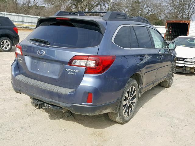 4S4BSENC2G3327927 - 2016 SUBARU OUTBACK 3. BLUE photo 4