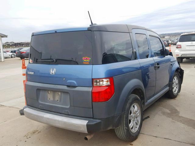 5J6YH18626L004143 - 2006 HONDA ELEMENT EX BLUE photo 4