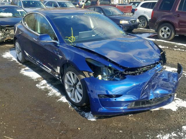 5YJ3E1EBXJF146343 - 2018 TESLA MODEL 3 BLUE photo 1