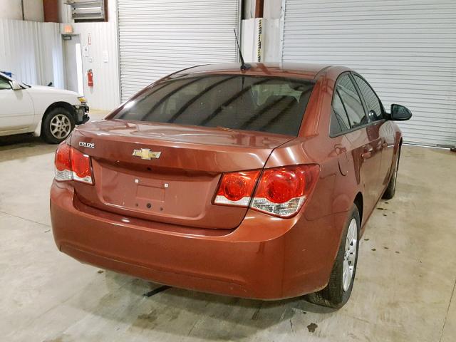 1G1PA5SH4D7161436 - 2013 CHEVROLET CRUZE LS ORANGE photo 4