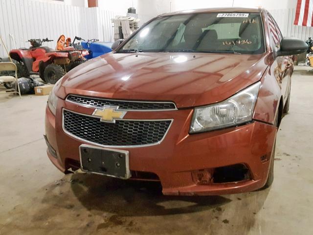 1G1PA5SH4D7161436 - 2013 CHEVROLET CRUZE LS ORANGE photo 9