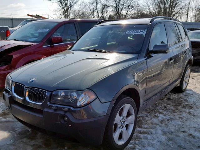 WBXPA93454WC30415 - 2004 BMW X3 3.0I GREEN photo 2