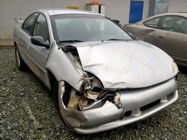 1B3ES46C11D180982 - 2001 DODGE NEON SE SILVER photo 1