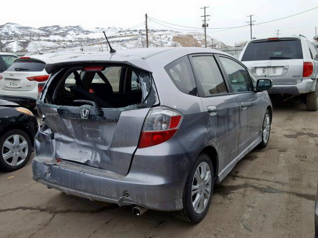 JHMGE8H48AS026484 - 2010 HONDA FIT SPORT SILVER photo 4