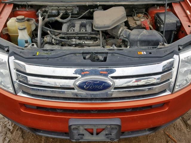 2FMDK36C58BA97636 - 2008 FORD EDGE SE ORANGE photo 7