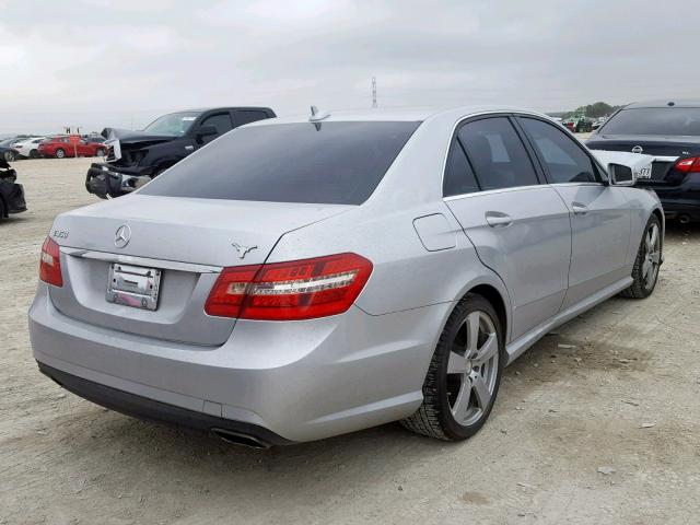 WDDHF5GB5BA267398 - 2011 MERCEDES-BENZ E 350 SILVER photo 4