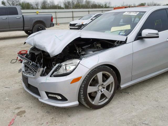 WDDHF5GB5BA267398 - 2011 MERCEDES-BENZ E 350 SILVER photo 9