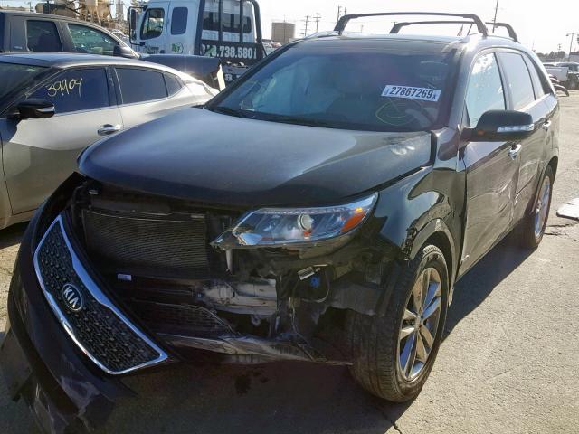 5XYKWDA74EG484444 - 2014 KIA SORENTO SX BLACK photo 2