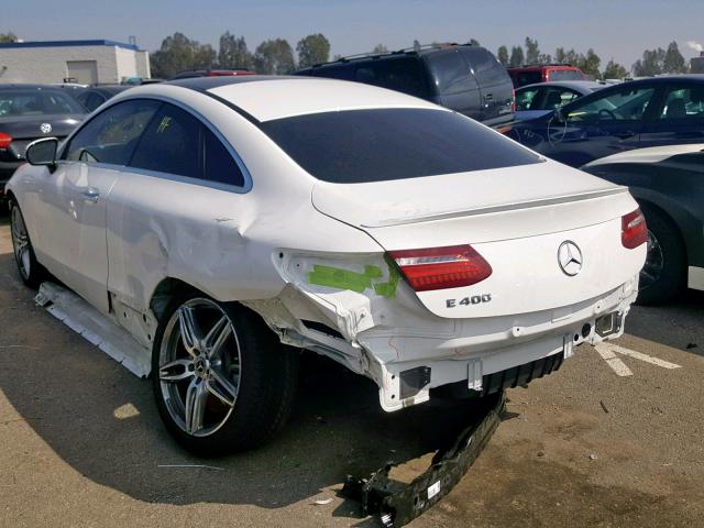 WDD1J6FB7JF030839 - 2018 MERCEDES-BENZ E 400 WHITE photo 3