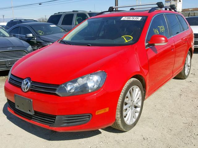 3VWPL7AJ0EM622573 - 2014 VOLKSWAGEN JETTA TDI RED photo 2