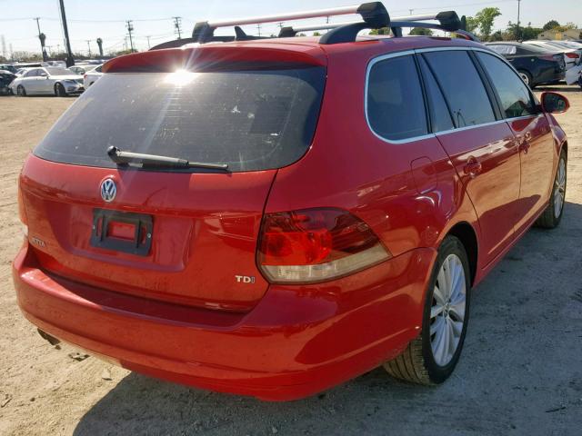 3VWPL7AJ0EM622573 - 2014 VOLKSWAGEN JETTA TDI RED photo 4