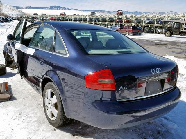 WAUED54B71N009914 - 2001 AUDI A6 2.7T QU BLUE photo 3