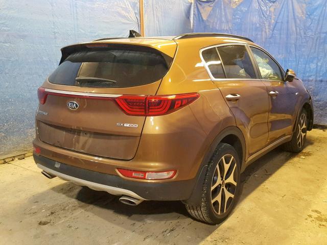 KNDPRCA66J7412344 - 2018 KIA SPORTAGE S BROWN photo 4