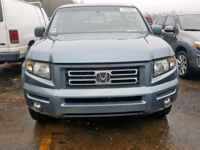 2HJYK16587H544446 - 2007 HONDA RIDGELINE BLUE photo 9