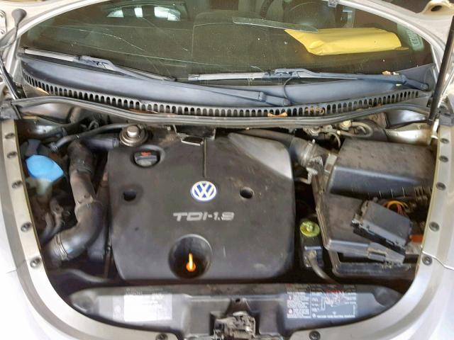 3VWCP21C41M441980 - 2001 VOLKSWAGEN NEW BEETLE SILVER photo 7