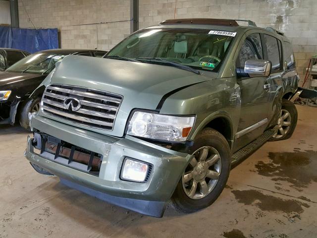 5N3AA08C24N809124 - 2004 INFINITI QX56 GREEN photo 2