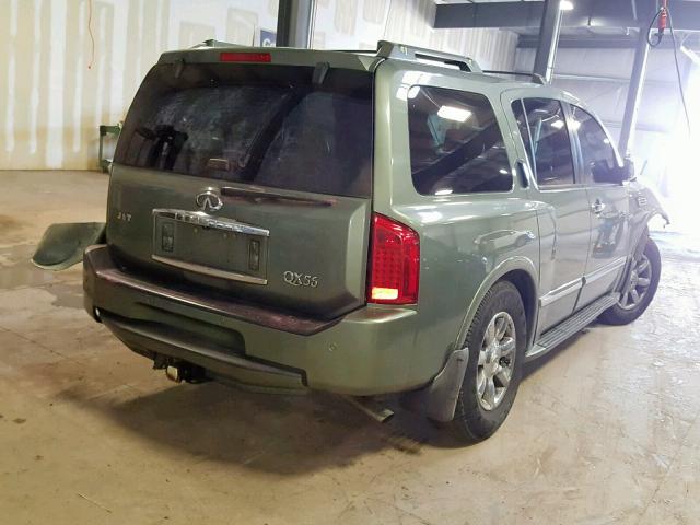 5N3AA08C24N809124 - 2004 INFINITI QX56 GREEN photo 4