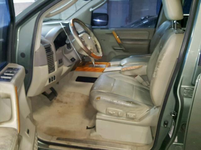 5N3AA08C24N809124 - 2004 INFINITI QX56 GREEN photo 5