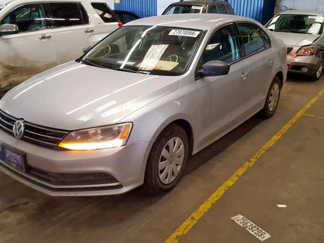 3VW2K7AJ5FM301479 - 2015 VOLKSWAGEN JETTA BASE WHITE photo 2