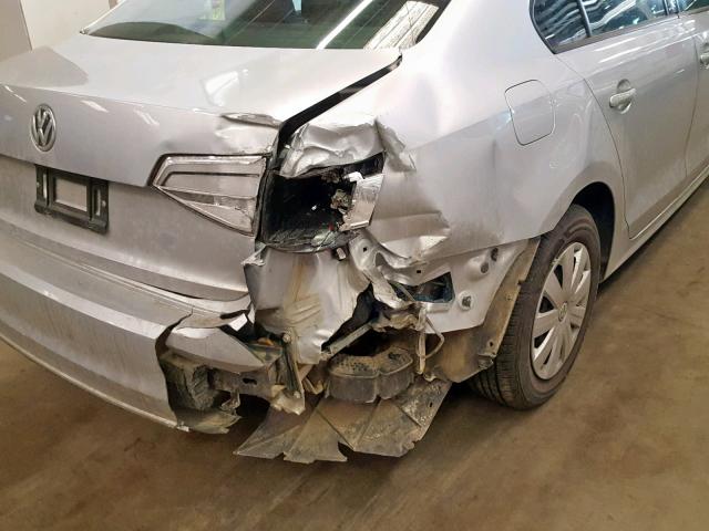 3VW2K7AJ5FM301479 - 2015 VOLKSWAGEN JETTA BASE WHITE photo 9