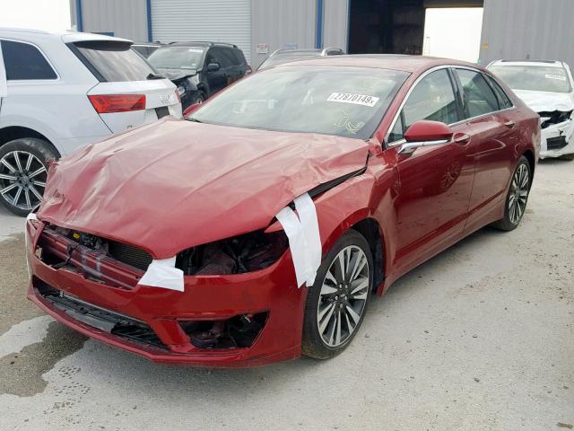 3LN6L5E90HR646507 - 2017 LINCOLN MKZ RESERV RED photo 2