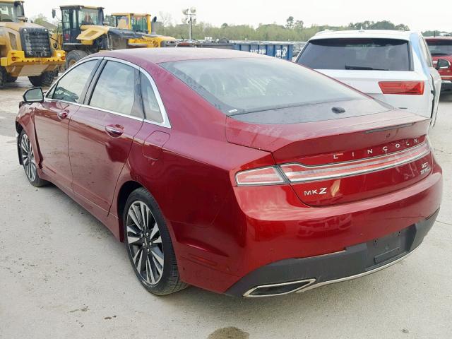 3LN6L5E90HR646507 - 2017 LINCOLN MKZ RESERV RED photo 3