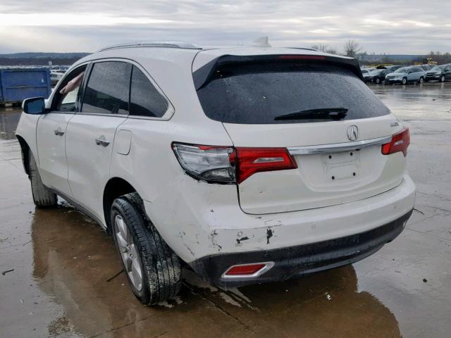 5FRYD3H80FB010216 - 2015 ACURA MDX ADVANC WHITE photo 3