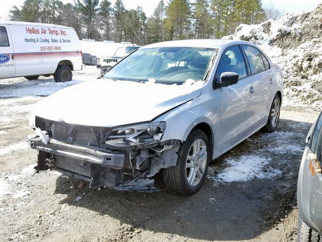 3VW2K7AJ9FM242307 - 2015 VOLKSWAGEN JETTA BASE SILVER photo 2