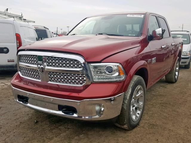 1C6RR7NT6FS606481 - 2015 RAM 1500 LARAM RED photo 2