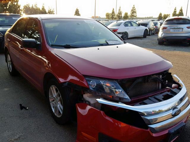 3FAHP0GA6AR138310 - 2010 FORD FUSION S RED photo 1