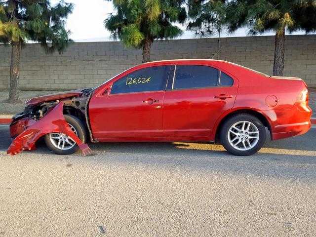 3FAHP0GA6AR138310 - 2010 FORD FUSION S RED photo 9