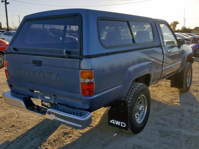 JT4RN63A5J5046282 - 1988 TOYOTA PICKUP RN6 BLUE photo 4