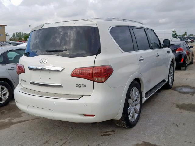 JN8AZ2NE9D9061203 - 2013 INFINITI QX56 WHITE photo 4